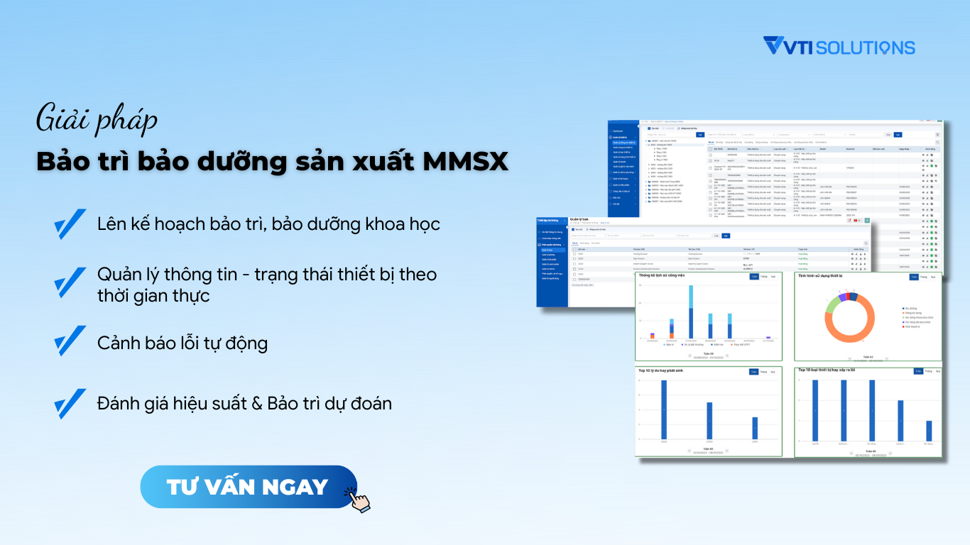 giải pháp bảo trì bảo dưỡng sản xuất thông minh MMSX