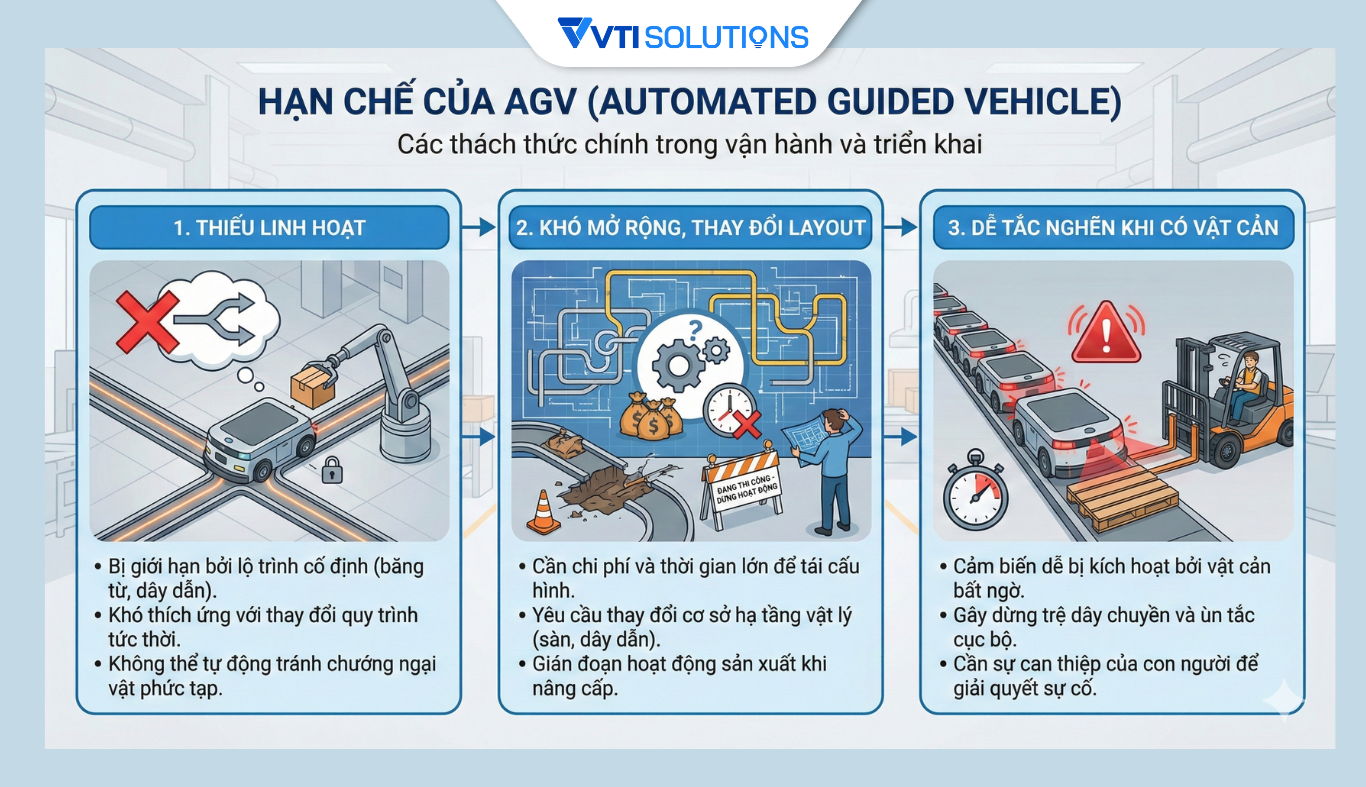Hạn chế của AGV