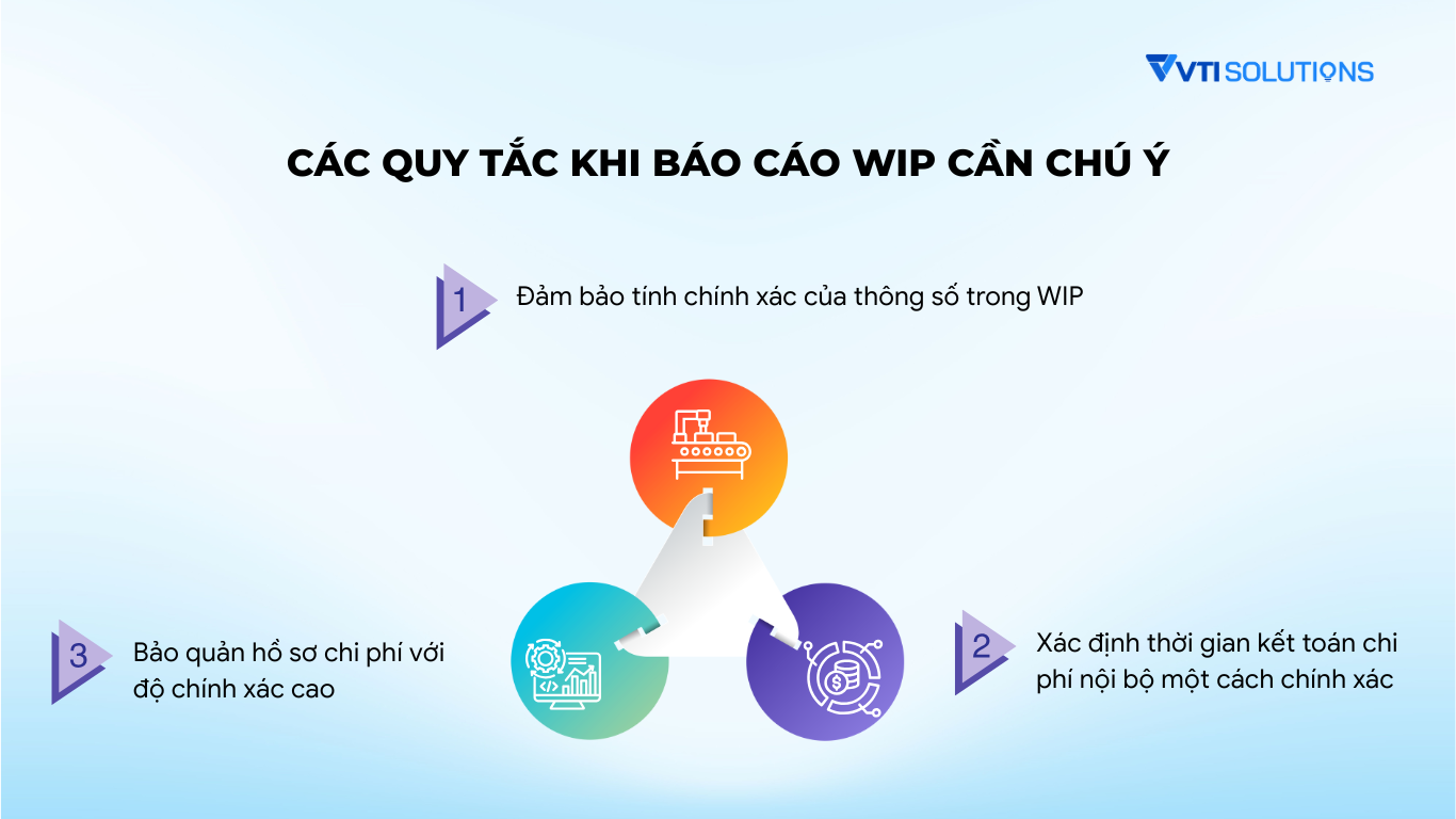 Các quy tắc khi báo cáo WIP cần chú ý