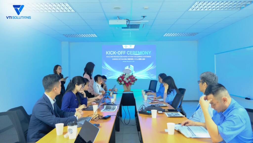 Buổi làm việc giữa đội ngũ VTI Solutions và SumiRiko Việt Nam