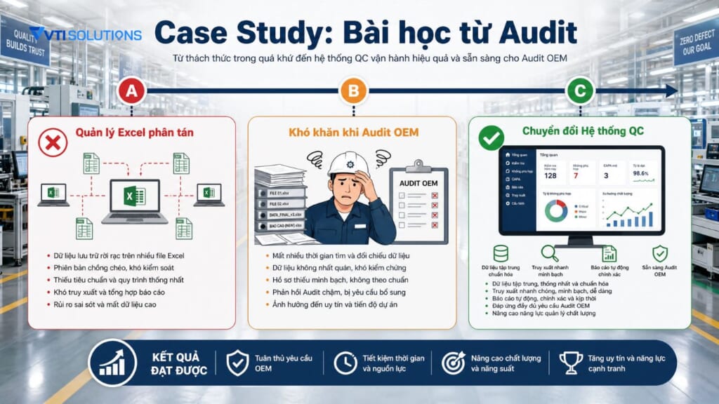 Case study chuyển đổi từ kiểm soát chất lượng bằng Excel