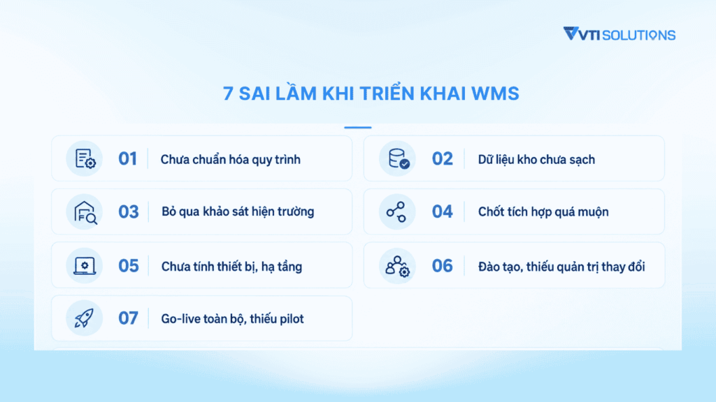 7 Sai lầm khi triển khai WMS
