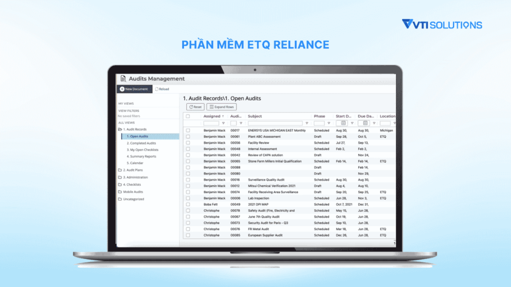 Phần mềm ETQ Reliance