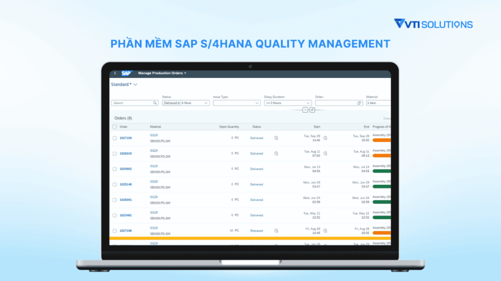 Phần mềm SAP S4HANA Quality Management