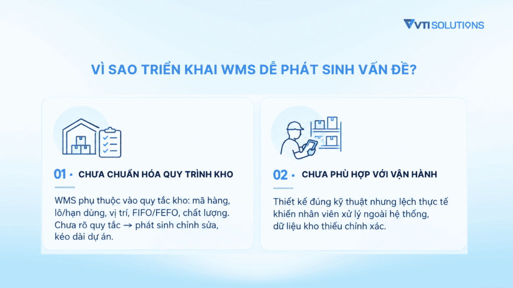 Vì sao triển khai WMS dễ phát sinh vấn đề