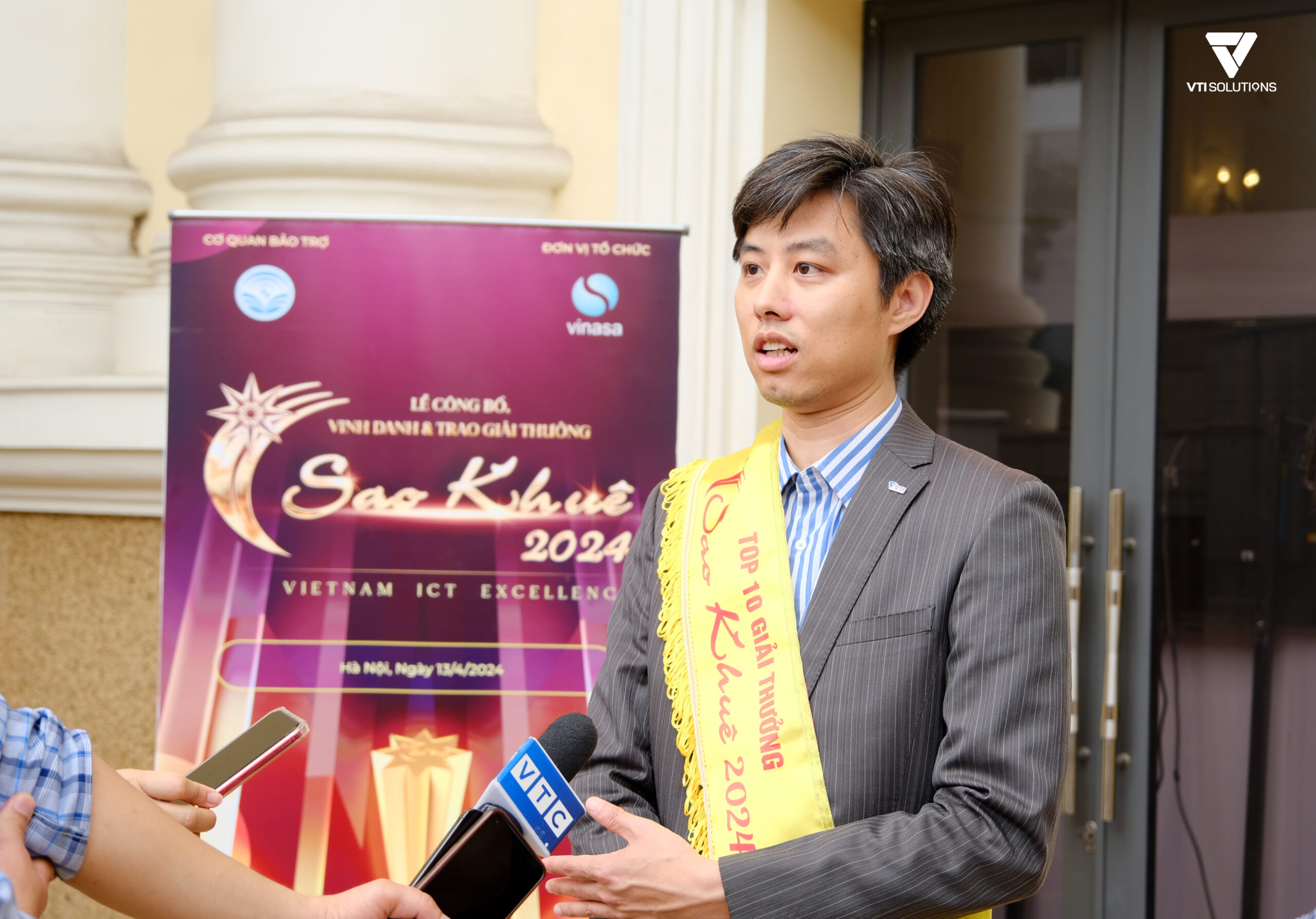 Ông Phạm Thanh Hà, CTO VTI Việt Nam phát biểu tại lễ trao giải