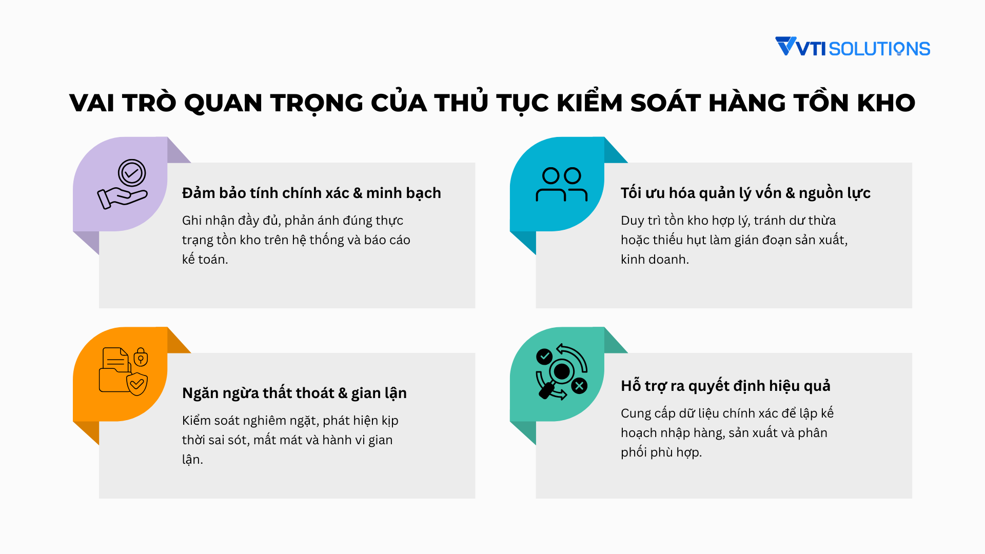 Vai trò của thủ tục kiểm soát hàng tồn kho trong doanh nghiệp